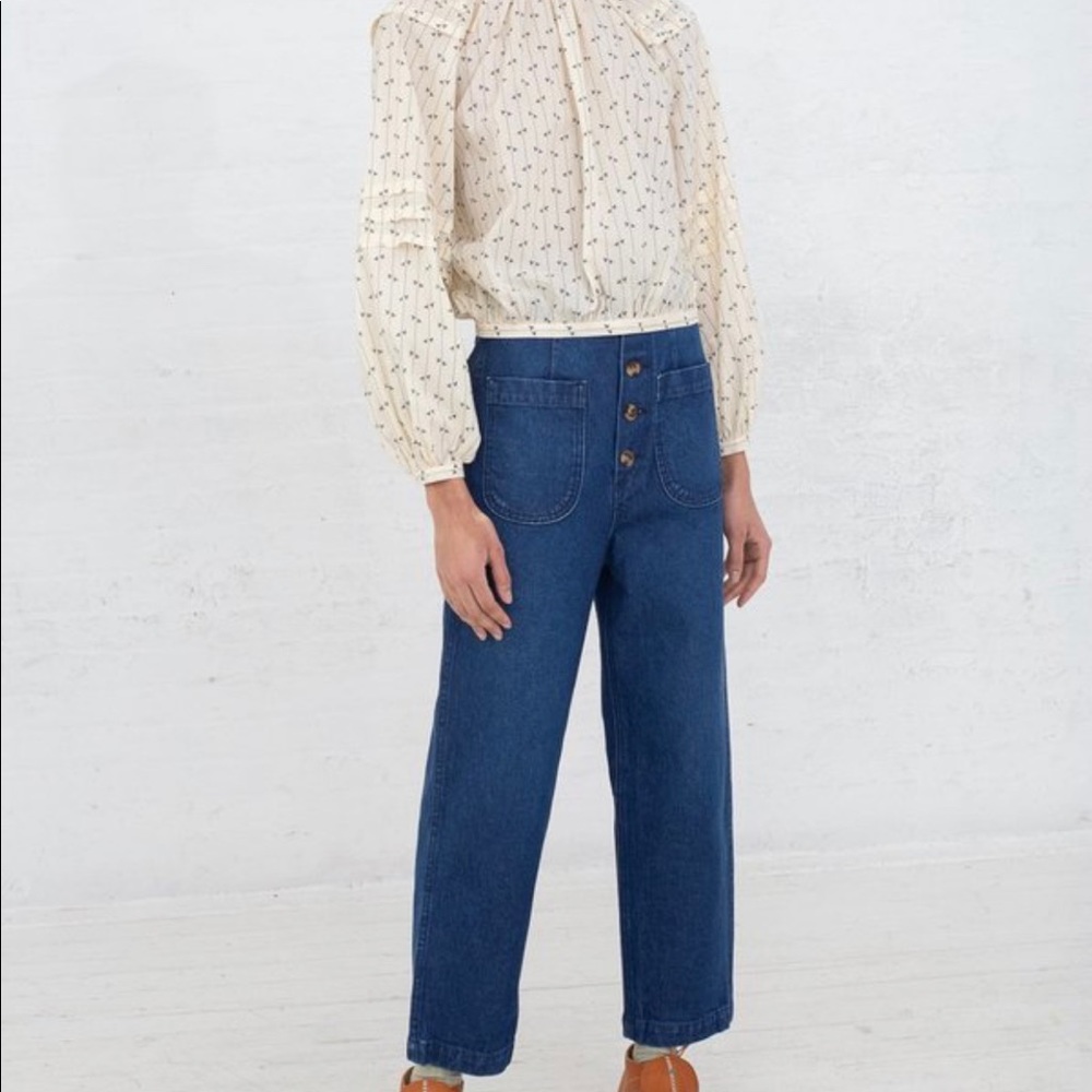 Caron Callahan Emily Pants in Washed Denim